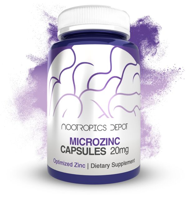 Frente de Nootropics Depot MicroZinc cápsulas