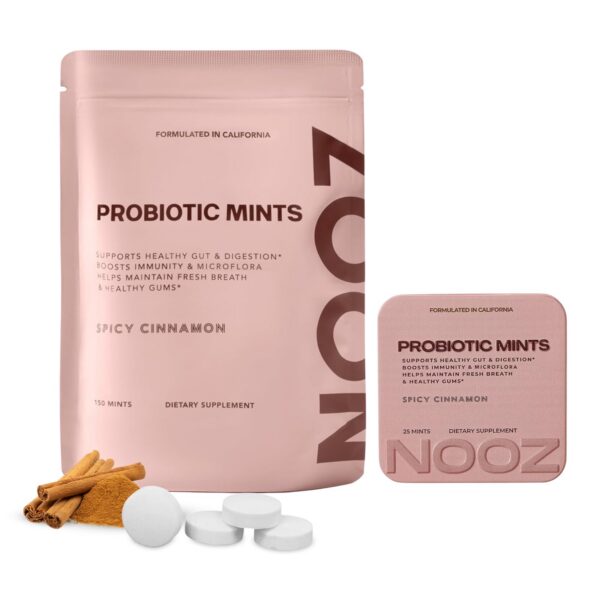 NOOZ menta probiótica canela picante recarga salud oral intestinal
