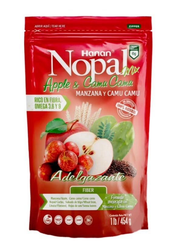 Nopal Mix Manzana con Camu Camu 3 bolsas paquete resellable