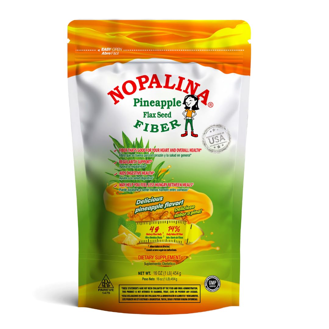 Nopalina Colon Detox Fiber, Flaxseed Pineapple Flavor