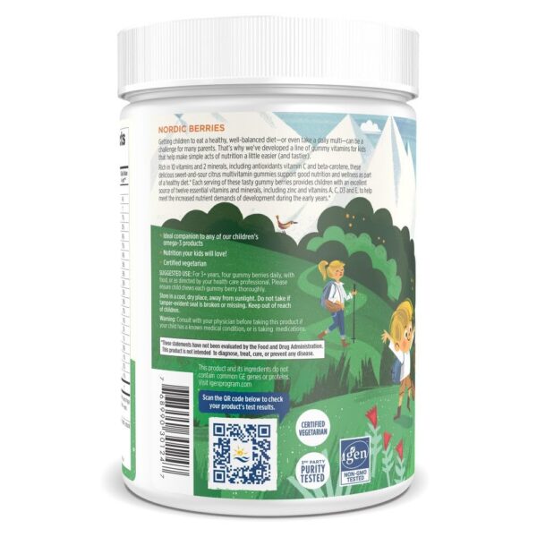 Nordic Berries gomitas multivitamínicas para crecimiento y desarrollo