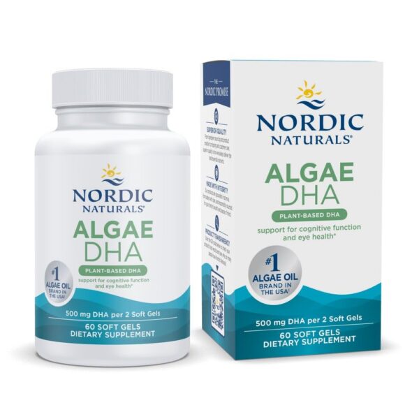 Version 1.0.0 Bote de Nordic Naturals Algae DHA con etiqueta