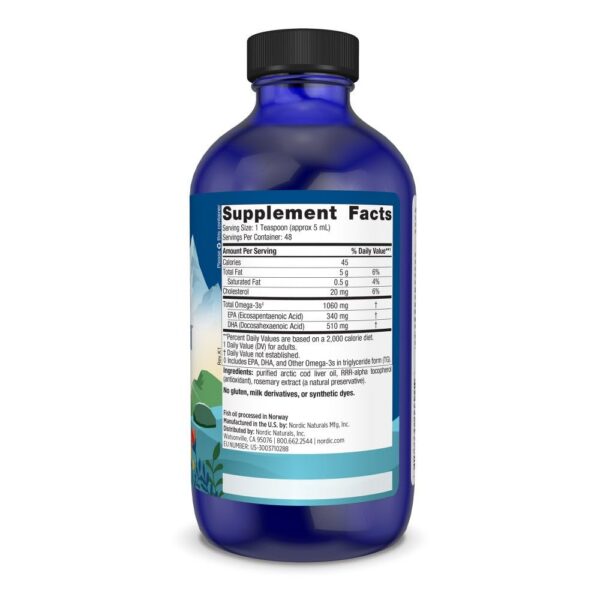 Botella Nordic Naturals con etiqueta lateral