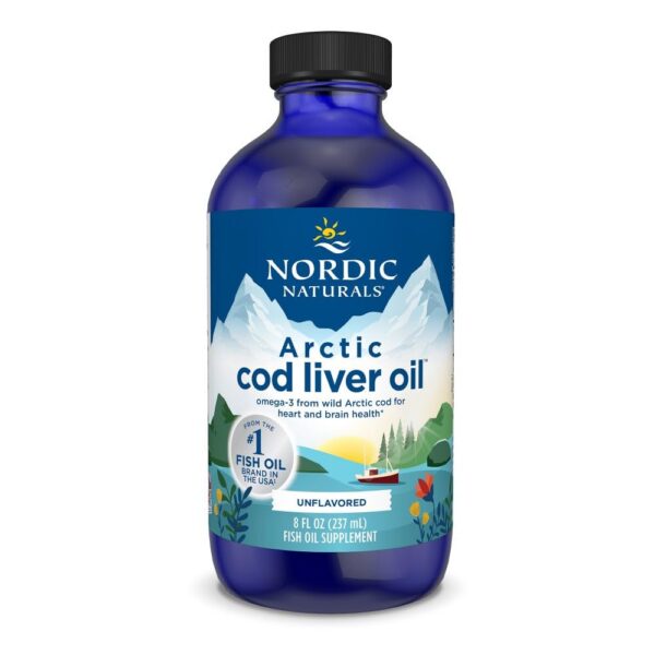 Frente de la botella Nordic Naturals Arctic Cod Liver Oil