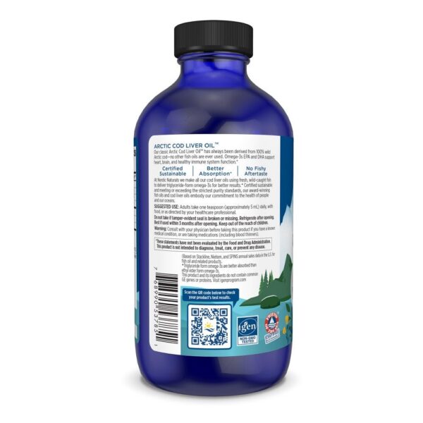 Etiqueta de Nordic Naturals Arctic Cod Liver Oil
