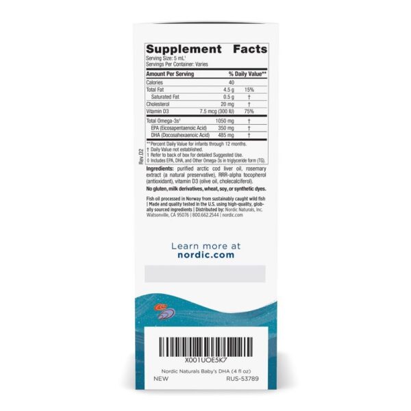 Gotero de aceite omega-3 para bebés