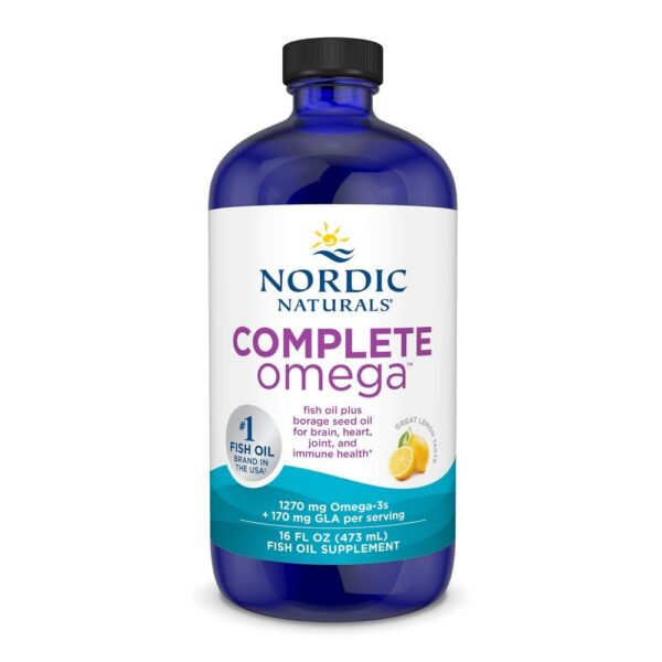 Bote de Nordic Naturals Complete Omega con etiqueta limón