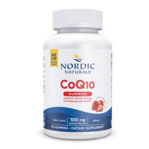 Version 1.0.0 Frente de Nordic Naturals CoQ10 gomitas sabor fresa