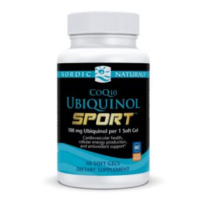 Version 1.0.0 Frente de la botella Nordic Naturals CoQ10 Ubiquinol Sport