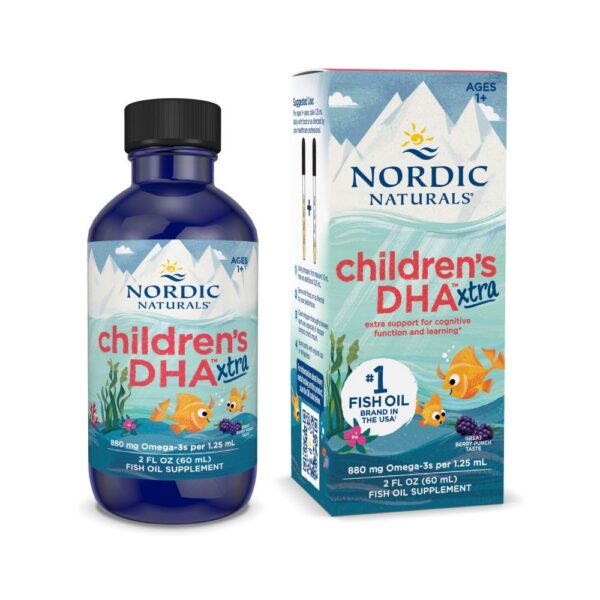 Version 1.0.0 Frasco Nordic Naturals DHA Xtra Berry Punch para niños