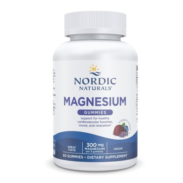 Frente de la caja Nordic Naturals Gomitas Magnesio