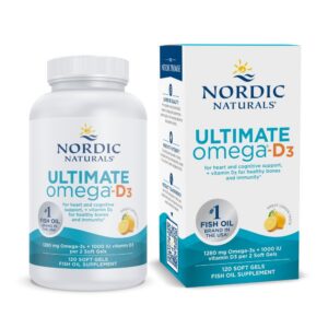 Botella de Nordic Naturals Omega-3 D3 limón