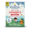 Frente de la caja Nordic Naturals Omega-3 Fishies Tutti Frutti
