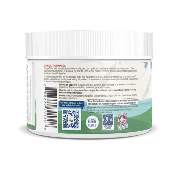 Interior del envase de gomitas Omega-3 Nordic Naturals