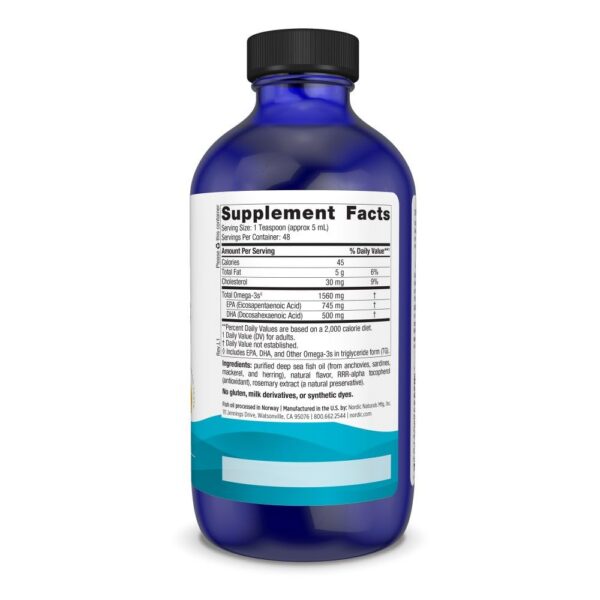 Frasco Omega-3 limón con sabor a limón