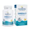 Frente de etiqueta Nordic Naturals Omega-3 limón