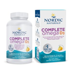 Frasco Nordic Naturals Omega-D3 120 cápsulas blandas
