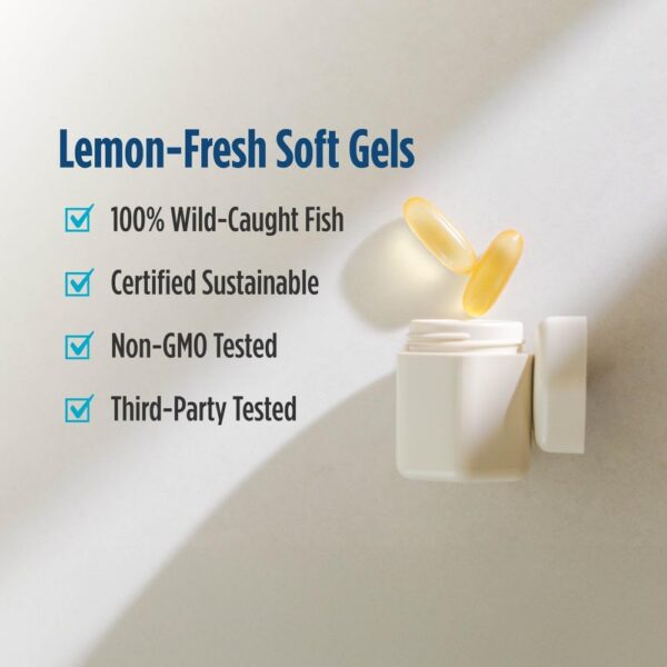 Etiqueta de parte frontal de Omega-3 con D3