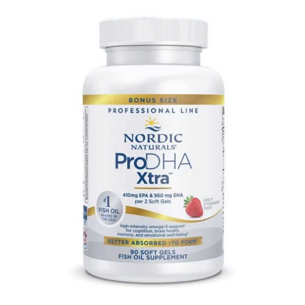 Version 1.0.0 Frasco de Nordic Naturals ProDHA Xtra con etiqueta