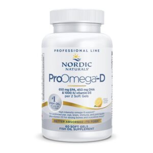Nordic Naturals ProOmega-D limón etiqueta frontal