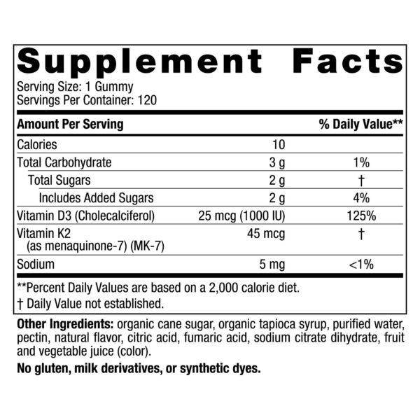 Gomas D3+K2 con Omega-3 en frasco