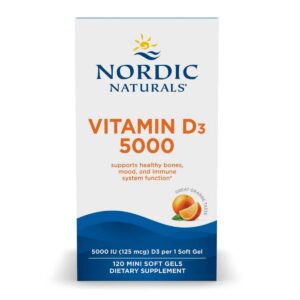 Version 1.0.0 Nordic Naturals vitamina d3 5000 mini cápsulas blandas paquete frontal