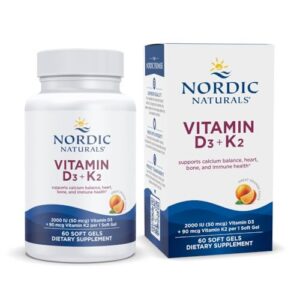 Botella Nordic Naturals vitamina d3 k2 sabor naranja