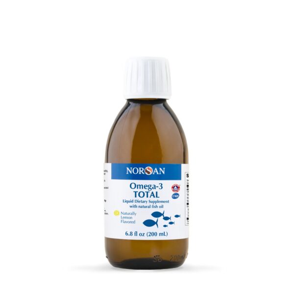 Vista superior de la botella de Omega-3 NORSAN
