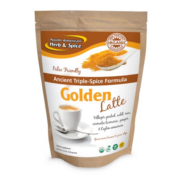 Paquete North American Herb & Spice Golden Latte mezcla cúrcuma