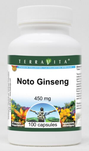 Version 1.0.0 Frasco de NOTO Ginseng 450 mg 100 cápsulas TerraVita