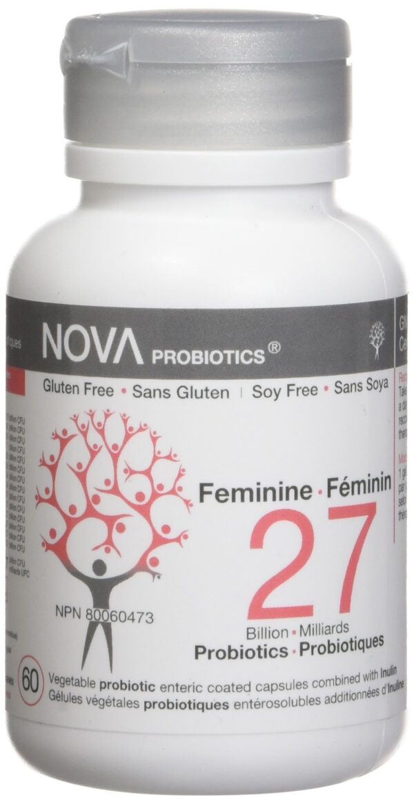 Nova Probiotics Feminine 27 mil millones probióticos para mujeres
