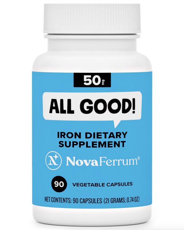 Frasco de cápsulas de hierro NovaFerrum All Good