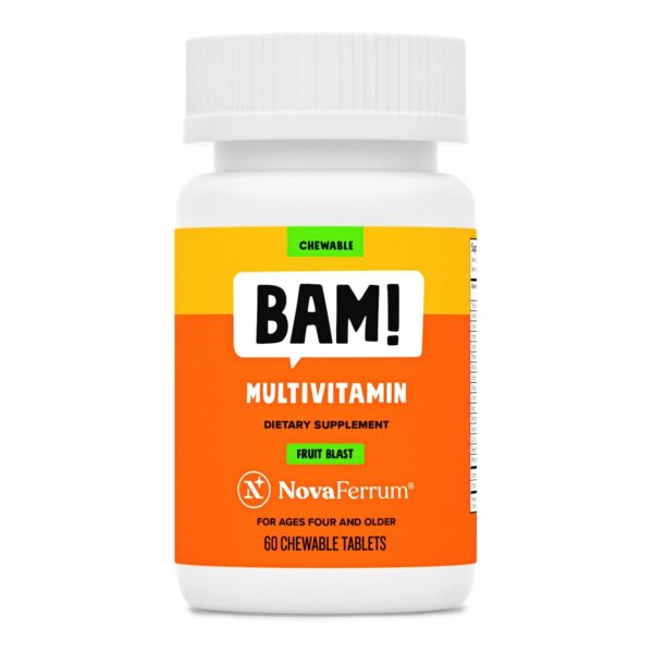 NovaFerrum BAM multivitamin masticable frasco frontal