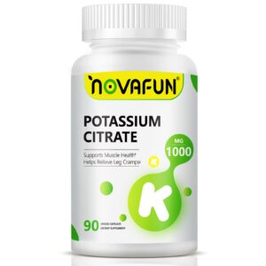 Cápsulas de citrato de potasio 1000 mg de Novafun