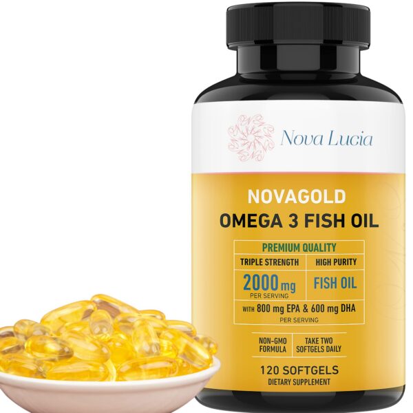 Version 1.0.0 NovaGold Omega 3 frnte de la botella