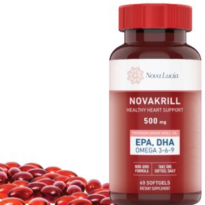 Frontal de la etiqueta NovaKrill Krill Oil 1000 mg