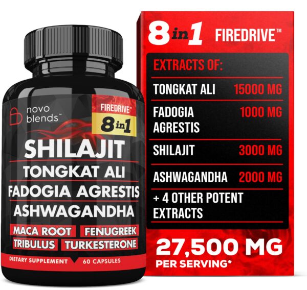 Frente del envase Novo Blends Shilajit 3000mg