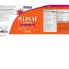 Etiqueta de NOW ADAM Multivitamínico para hombres