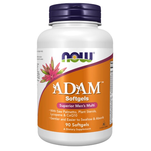 NOW ADAM Multivitaminas Hombre 90 cápsulas blandas envase frontal