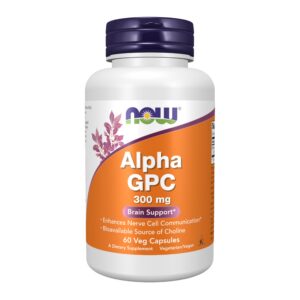NOW Alpha GPC cápsulas vegetales frente