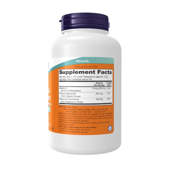 Etiqueta NOW Calcium & Magnesium Citrate