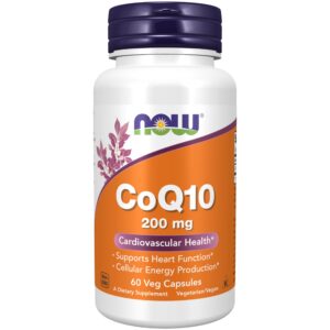 NOW Foods CoQ10 etiqueta frontal