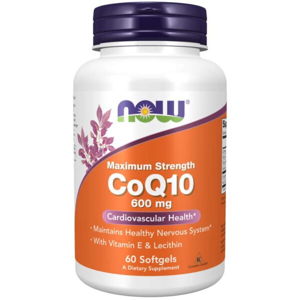 Frasco NOW CoQ10 600 mg cápsulas suaves