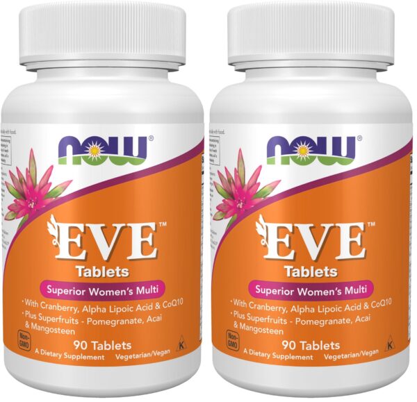 Version 1.0.0 NOW Eve multivitamínico para mujeres frasco frontal