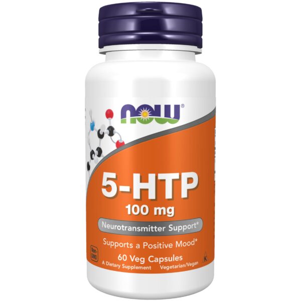 NOW Foods 5-HTP frentes de envase