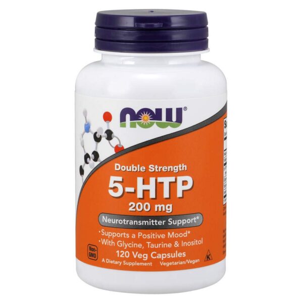 Frasco NOW Foods 5-HTP 200 mg