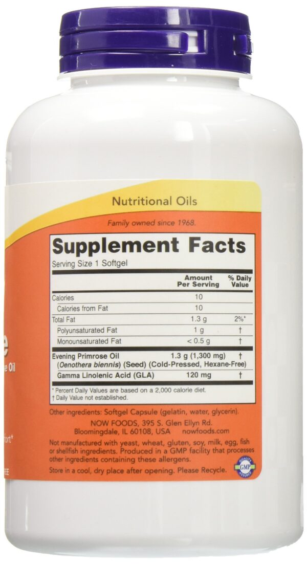 Version 1.0.0 Detalle de cápsulas de aceite de onagra Now Foods 1300mg