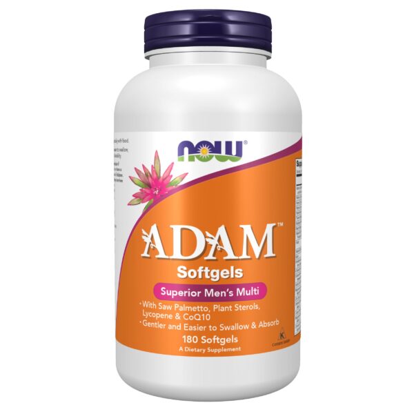 NOW Foods ADAM multivitaminas hombre 180 cápsulas