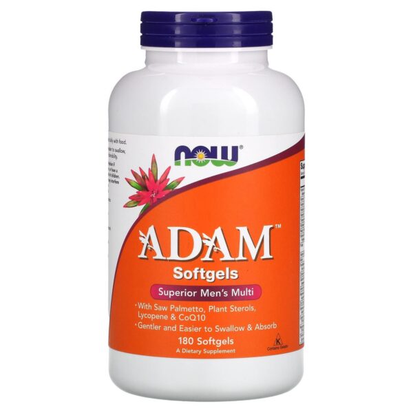 NOW Foods Adam vitaminas múltiples para hombres paquete frontal