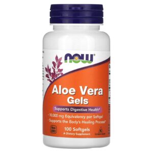 Version 1.0.0 NOW Foods Aloe Vera 10,000 cápsulas blandas salud digestiva